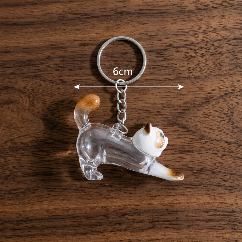 Cat Hair Keepsake Keychain – Pet Fur Memory Holder