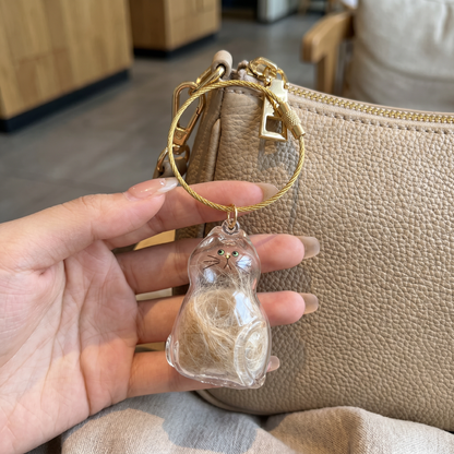 Cat Hair Keepsake Keychain – Pet Fur Memory Holder