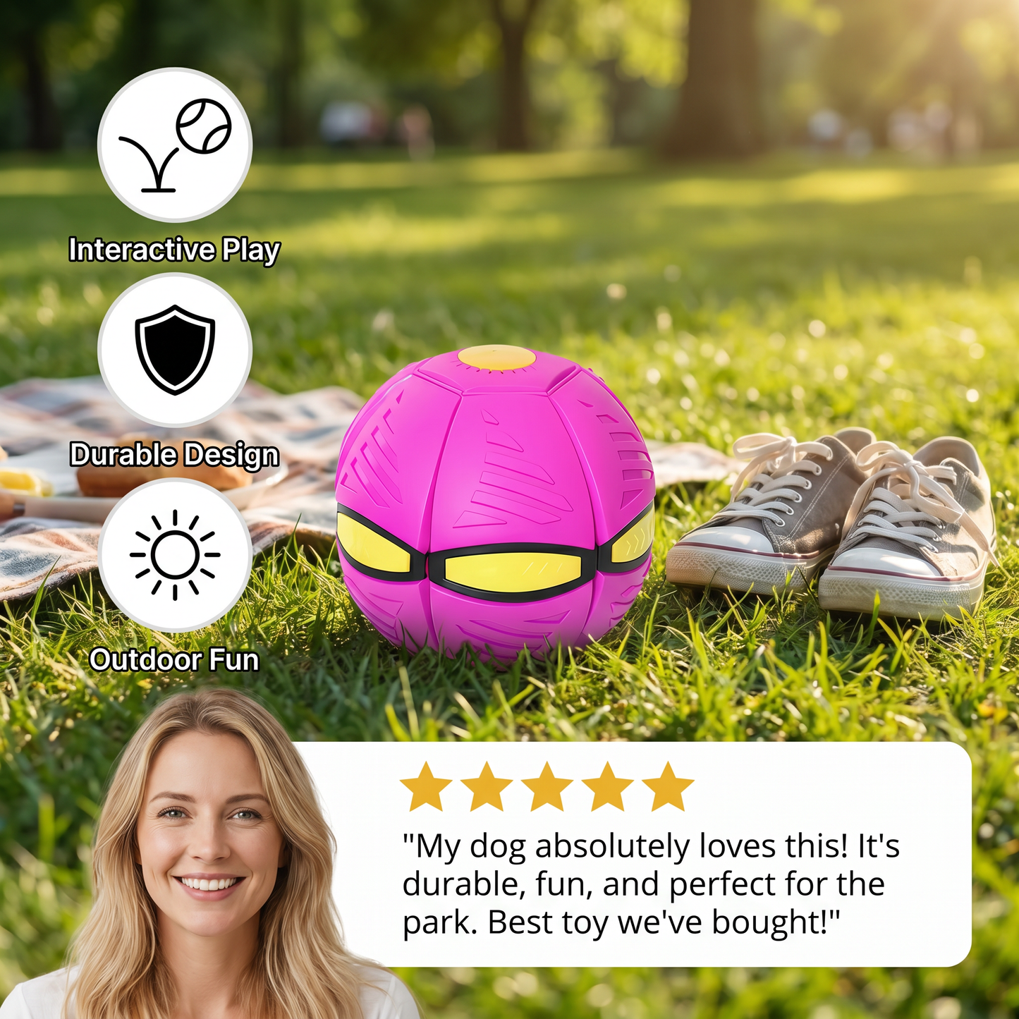 Interactive Flying Fetch Dog Ball