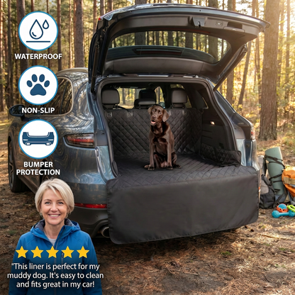 Waterproof SUV Dog Cargo Liner with Bumper Flap