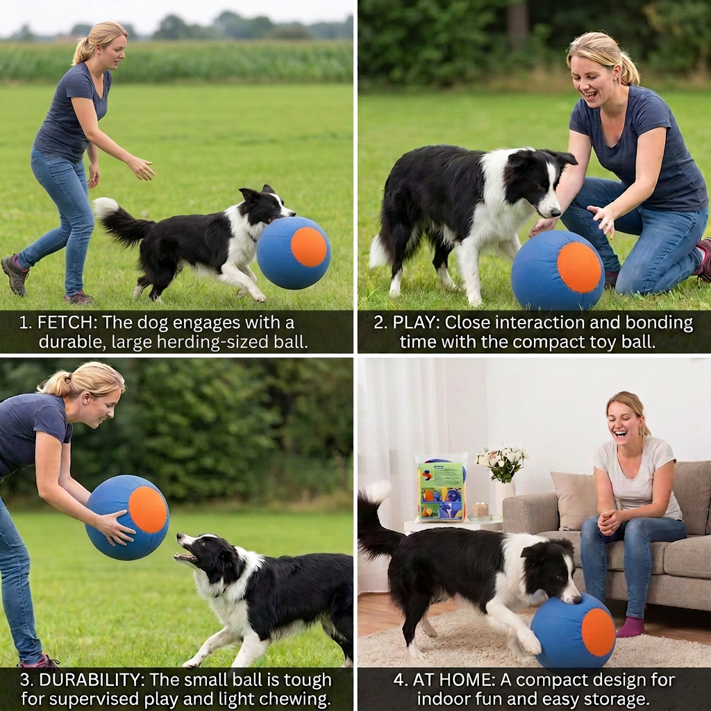 Inflatable Bite Resistant Herding Ball for Dogs – Durable Interactive Push & Chase Toy