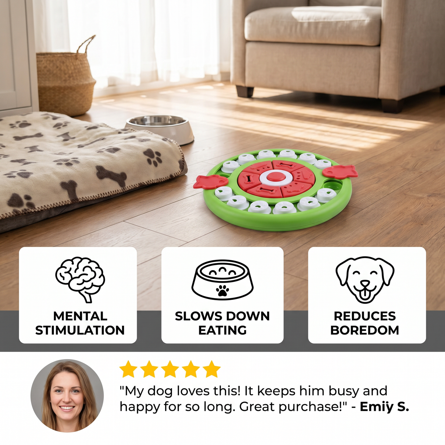 Interactive Food Puzzle for Dogs