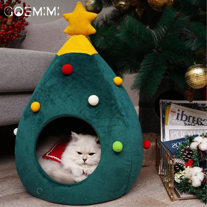 Cat Bed Christmas Tree – CozyTree Haven