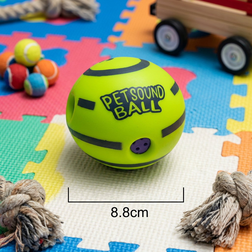 Interactive Squeaky Wobble Dog Ball – Durable Self-Play Toy