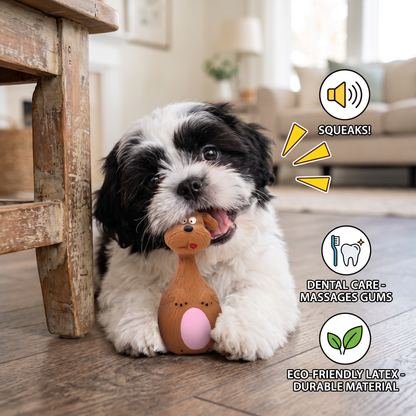Durable Eco-Friendly Latex Squeaky Dental Dog Toy