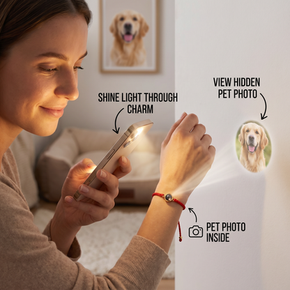 Personalized Pet Photo Projection Keepsake Bracelet