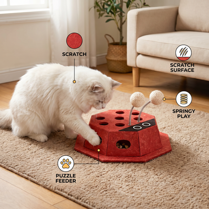 3in1 Interactive Ladybug Cat Puzzle Toy