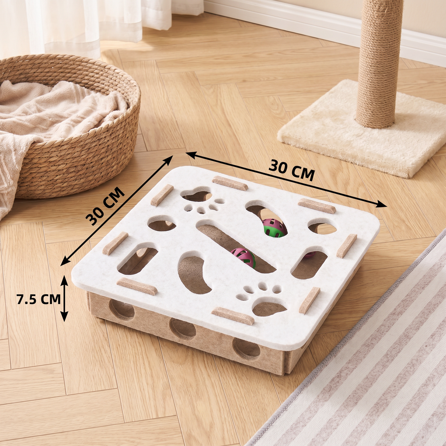 Interactive Cat Puzzle Felt Box Toy