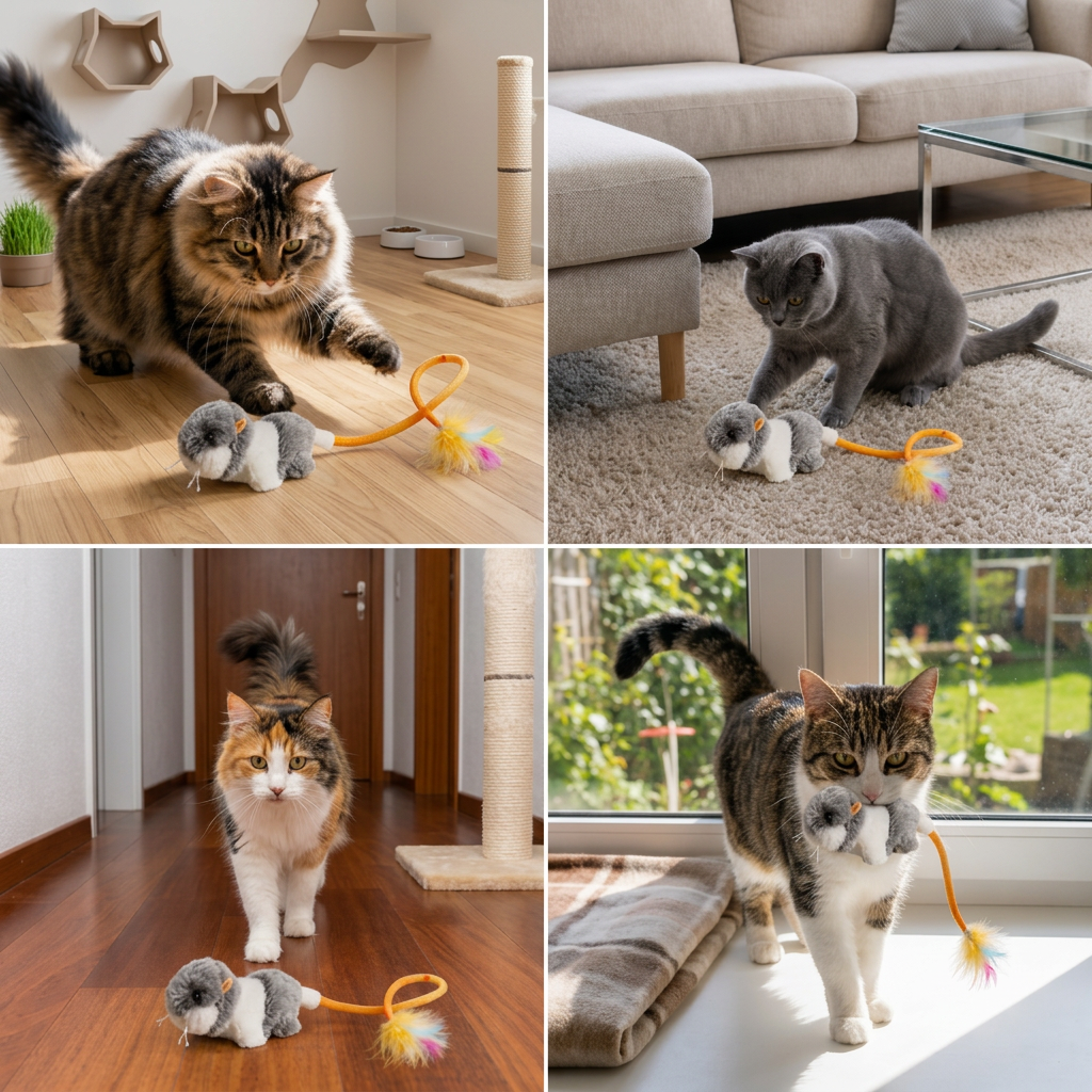 Wiggle Tail Mouse Cat Toy