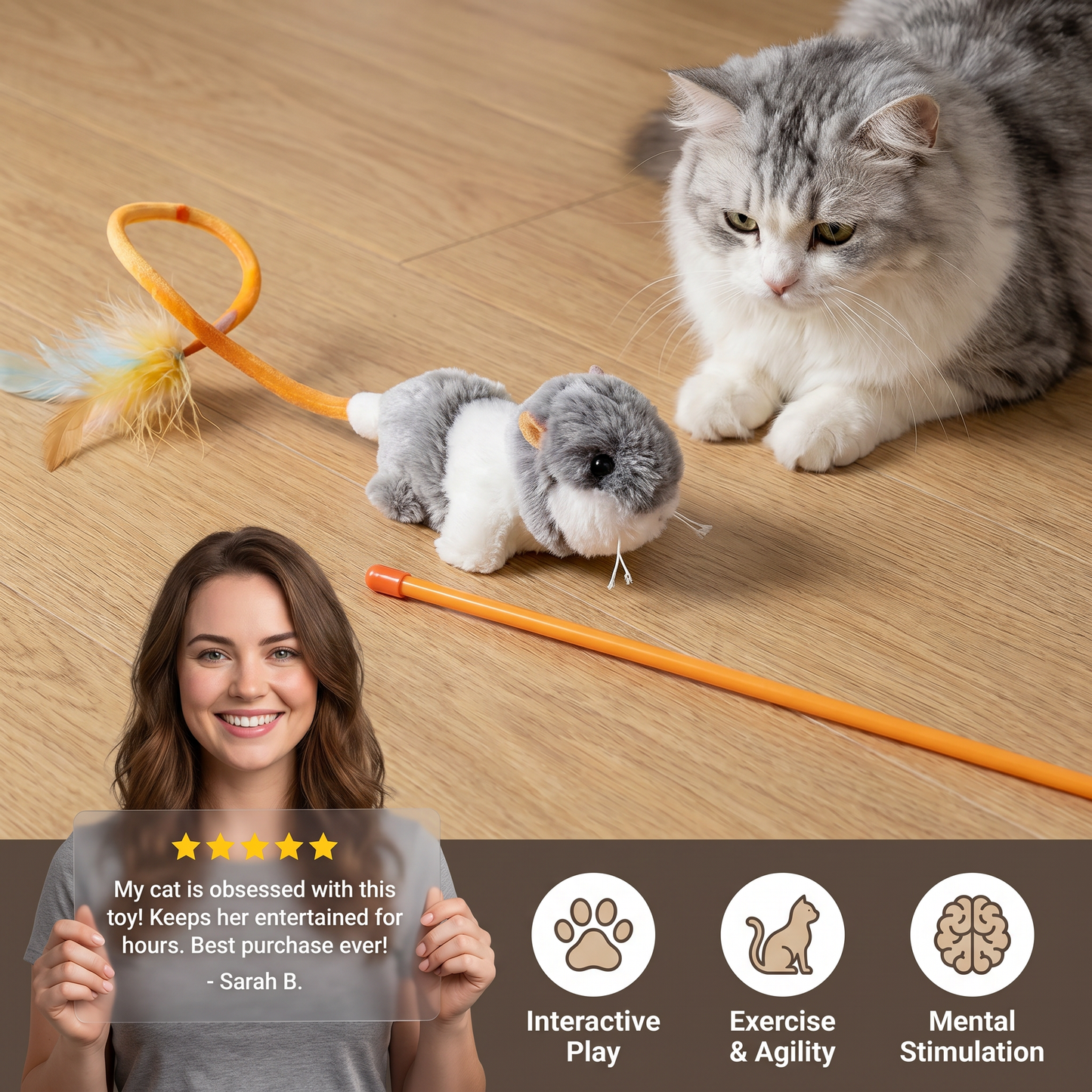 Wiggle Tail Mouse Cat Toy