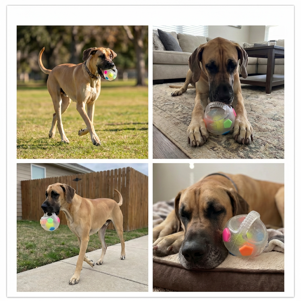 Durable toy ball for stress relief for dogs