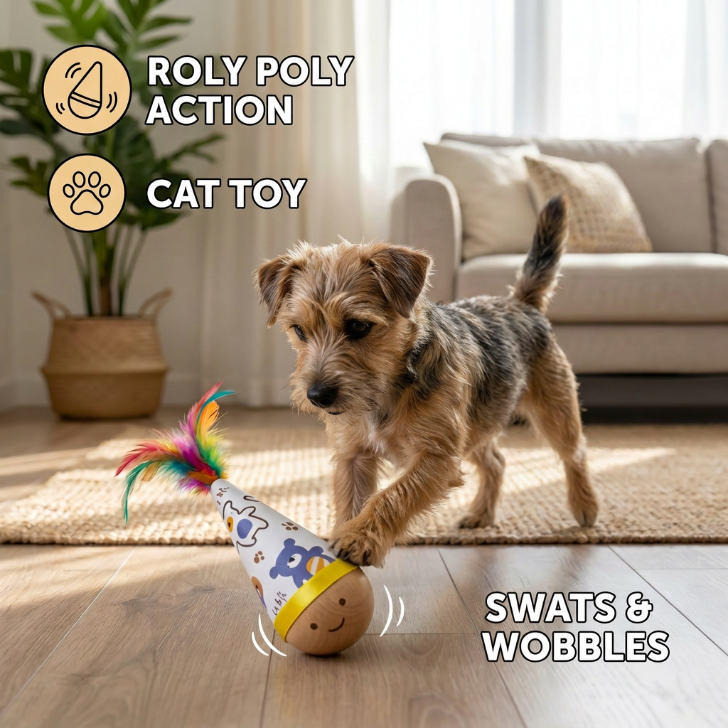 Natural Beech Wood Roly Poly Toy