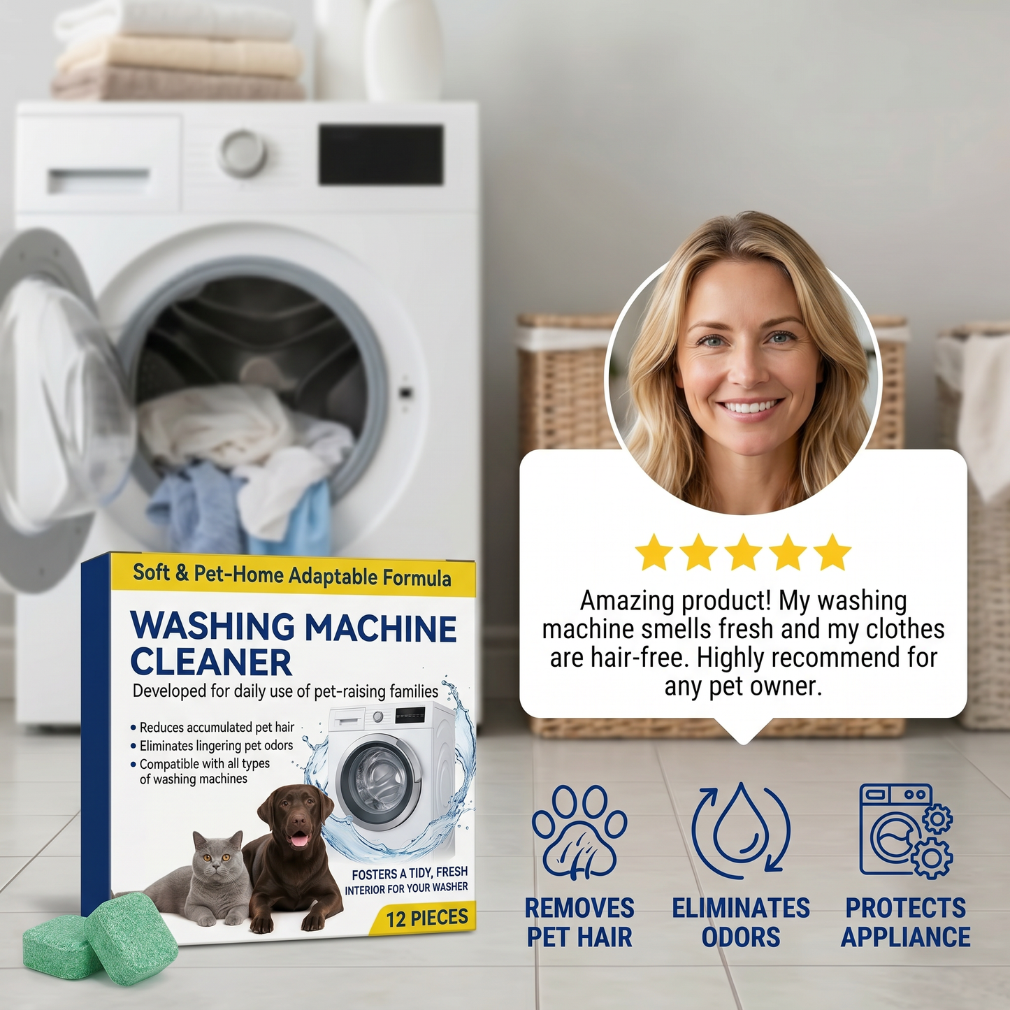 Pet Hair Washing Machine Cleaner