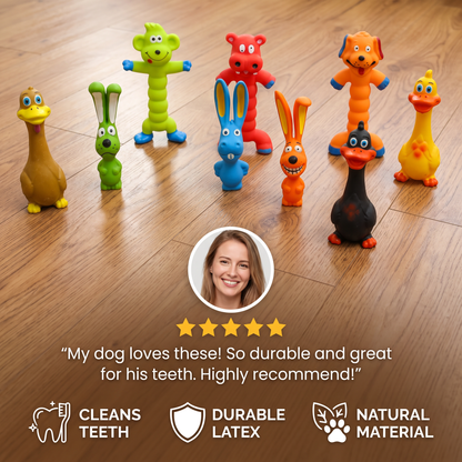 Durable Natural Latex Teeth Cleaning Dog Chew Toy