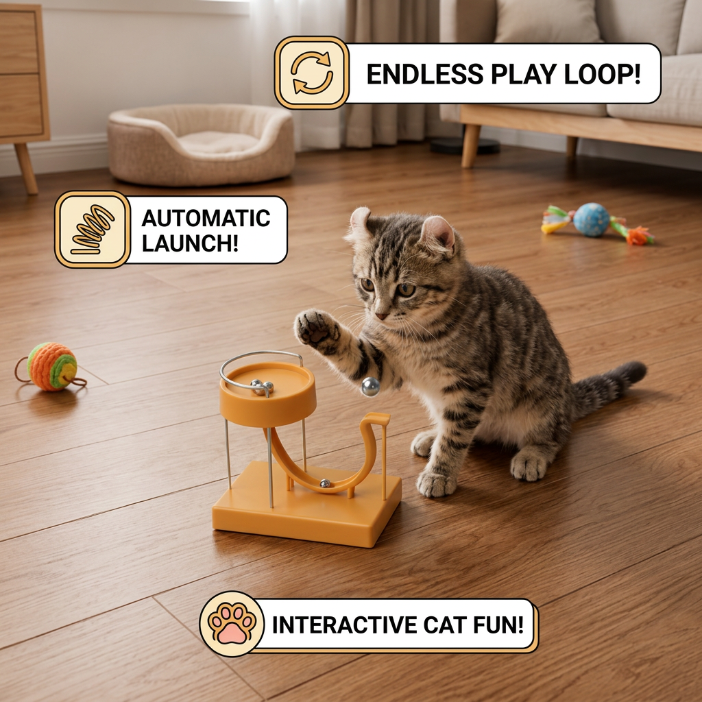 Marble Run Cat Toy for Endless Fun
